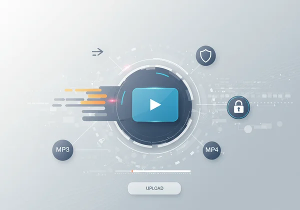 Interfaz segura y rápida de conversión de video local a MP3/MP4.