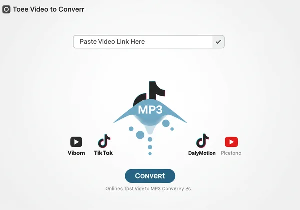 Interfaz fácil de usar de un convertidor de video a MP3 en línea