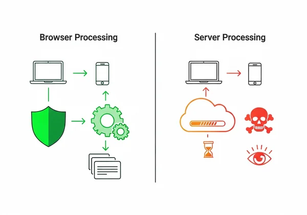 comparación seguridad navegador vs. servidor