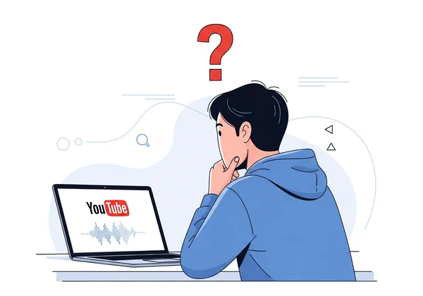 Usuario contemplando la legalidad de la conversión de YouTube a MP3