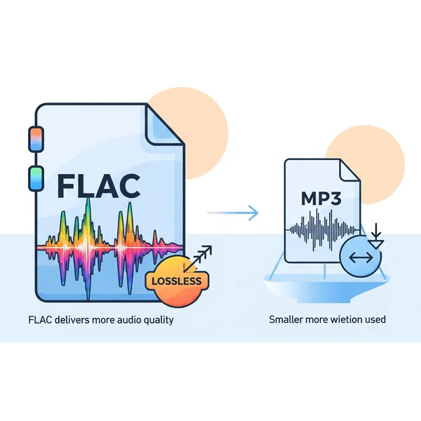 FLAC vs MP3 audio quality and file size comparison