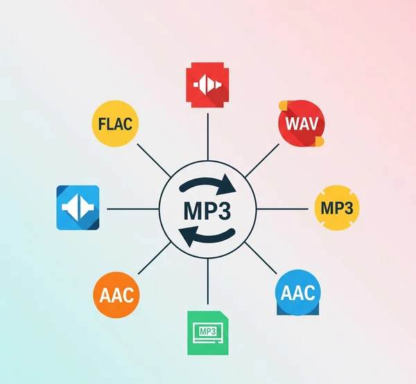Convertidor de MP3 actuando como un puente entre diferentes formatos de audio