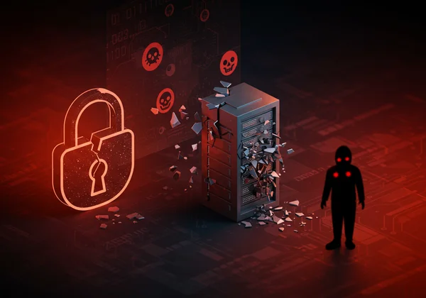 Ilustración de una violación de datos y vulnerabilidades de seguridad